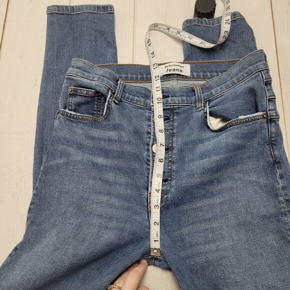 Reformation Cory high rise skinny jeans button fly no pockets - Picture 4 of 12